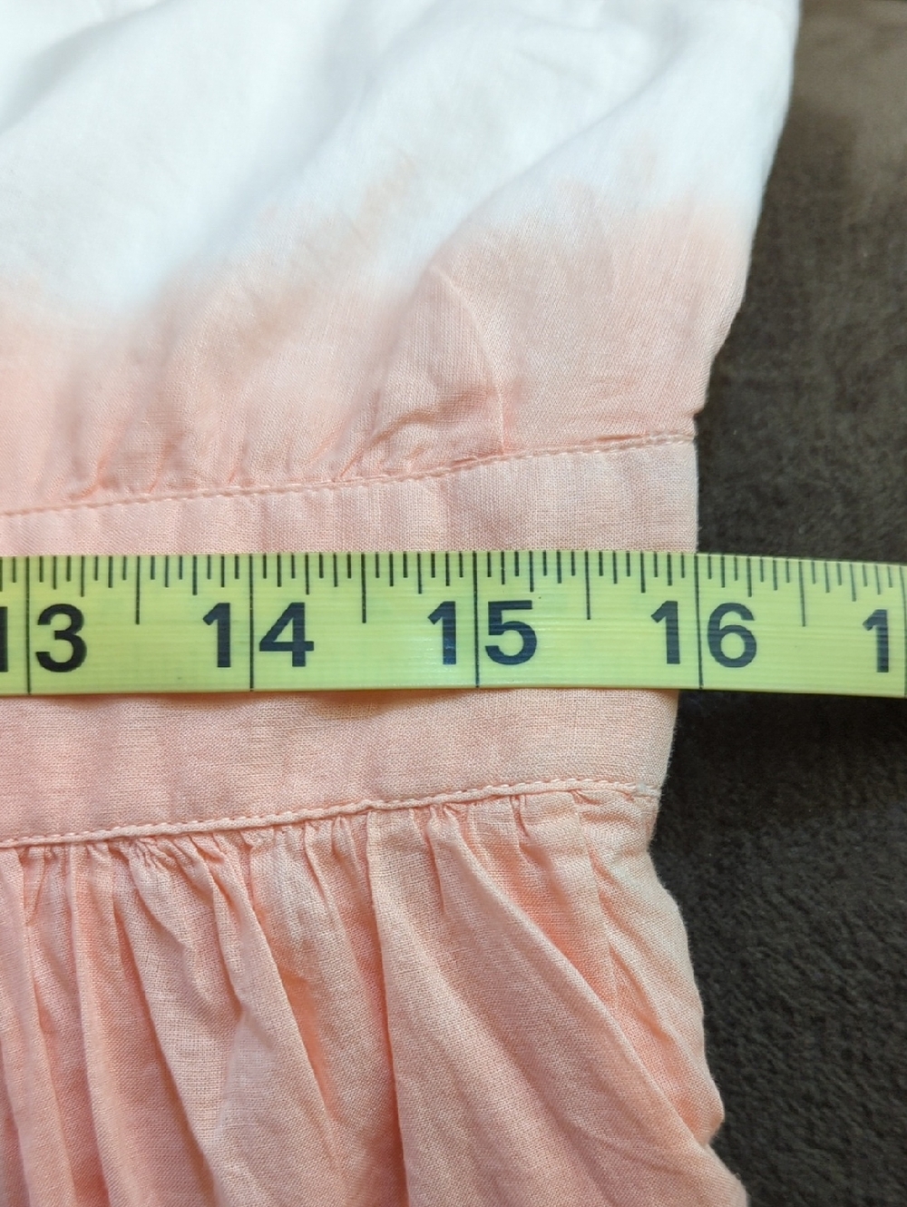 Boden Cotton One-Shoulder Ombre Midi Dress in White and Orange Size 10 - Picture 11 of 11